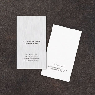 Carte De Visite Mandataire élégante moderne de blanc de texture