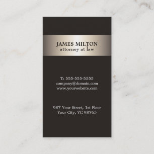 Carte De Visite Mandataire élégante simple de gris en métal
