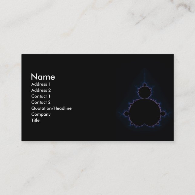 Carte De Visite Mandelbrot Set 10 (Devant)