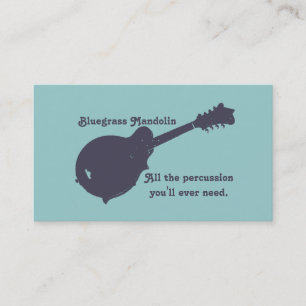 Carte De Visite Mandoline de Bluegrass - toute la percussion que