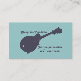 Carte De Visite Mandoline de Bluegrass - toute la percussion que