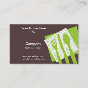 Carte de visite Manger en Kiwi