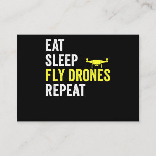 Carte De Visite Mangez des drones de drones de sommeil Répétez le