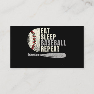 Carte De Visite Mangez Sleep Baseball Répéter Funny Baseball Playe