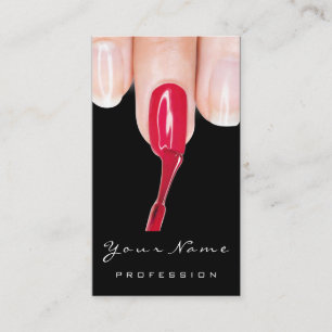 Carte De Visite Manicure de maquillage de logos Rose noir