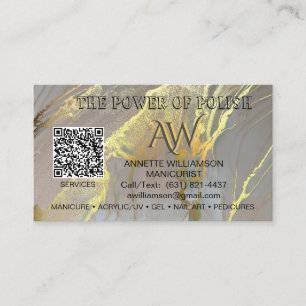 Carte De Visite Manicuriste Nail Technicien Or Accent