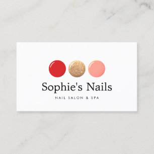 Carte De Visite Manicuriste Salon à ongles Parties scintillant Pol