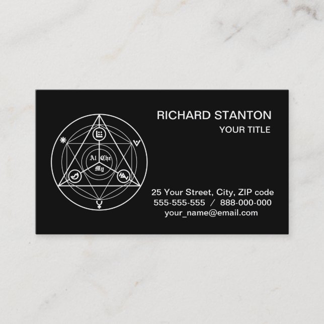 Carte De Visite Manifeste d'alchimie (Devant)