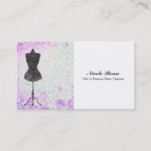 Carte De Visite Mannequin Confetti de Mode Moderne sur Mesure Chic