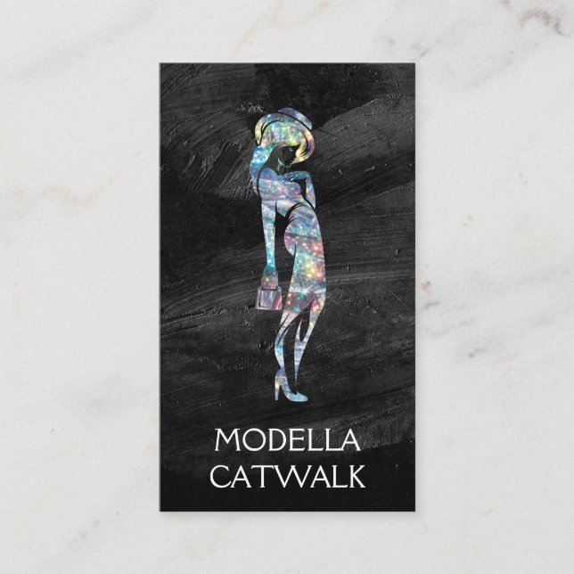 Carte De Visite Mannequin Pailleté Brillance (Devant)