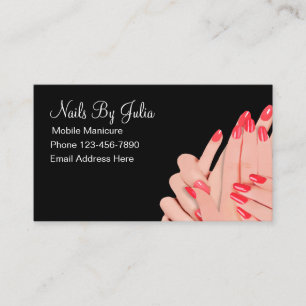 Carte De Visite Manucure Des Nails Mains Et Nongles