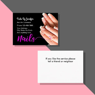 Carte De Visite Manucure des ongles élégant