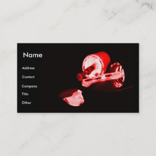 Carte De Visite Manucure en noir et rouge