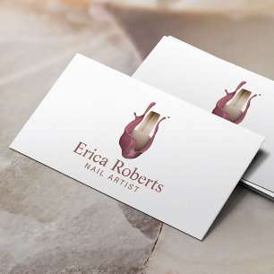 Carte De Visite Manucure moderne de bouteille d'or de polonais de