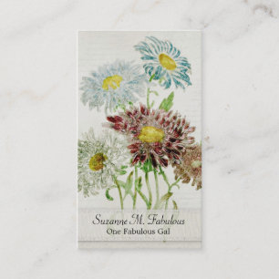 Carte De Visite Manuscrit chinensis de cru de bouquet de fleur