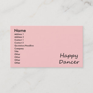 Carte De Visite Manuscrit heureux de noir de danseur