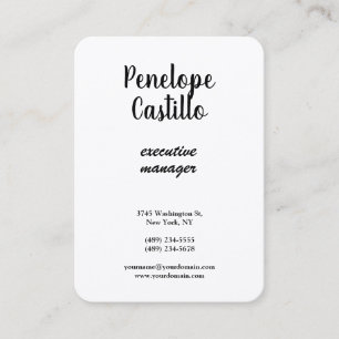 Carte De Visite Manuscrit simple simple moderne professionnel en