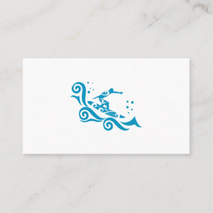 Carte De Visite Maori Surfer Avec Vagues Idée Cadeau