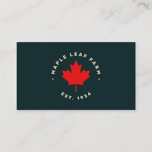 Carte de visite Maple Leaf (Devant)