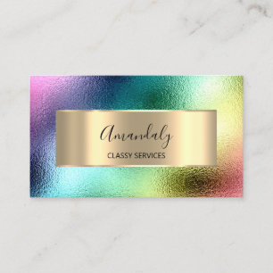 Carte De Visite Maquillage Affilié Marketing Holographique Arc-en-