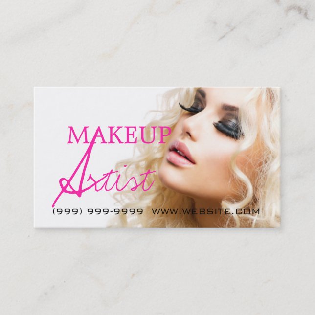 Carte De Visite Maquillage Artiste Beauté Cosmetology Salon (Devant)