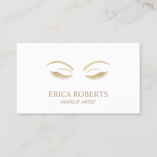 Carte De Visite Maquillage Artiste Beauté Girl Plain Minimaliste