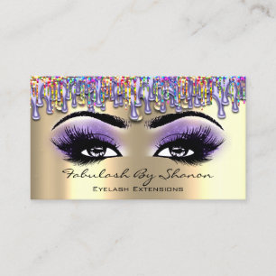 Carte De Visite Maquillage Artiste Brow Eyelash Purple Drivers Rai