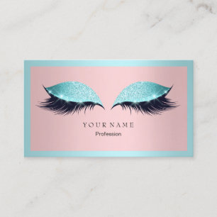 Carte De Visite Maquillage Artiste Cadre Parties scintillant Oeil 