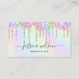 Carte De Visite Maquillage artiste cheveux styliste holographie go