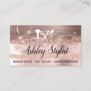 Carte De Visite Maquillage Artiste Coiffeur Salon Lash Logo Eyelas