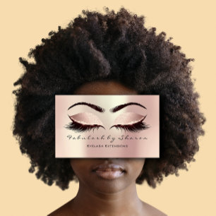 Carte De Visite Maquillage Artiste Eyebrosse Lashes Parties scinti