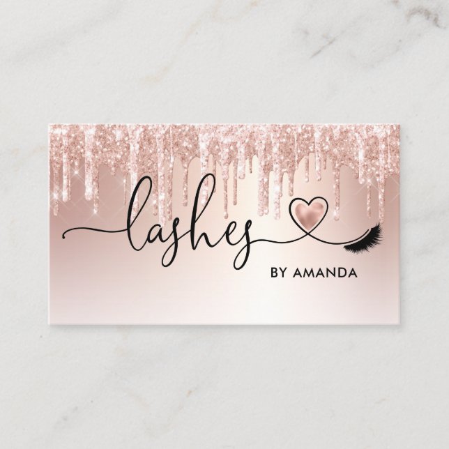 Carte De Visite Maquillage Artiste Eyebrow Eyes Lashes Coeur (Devant)