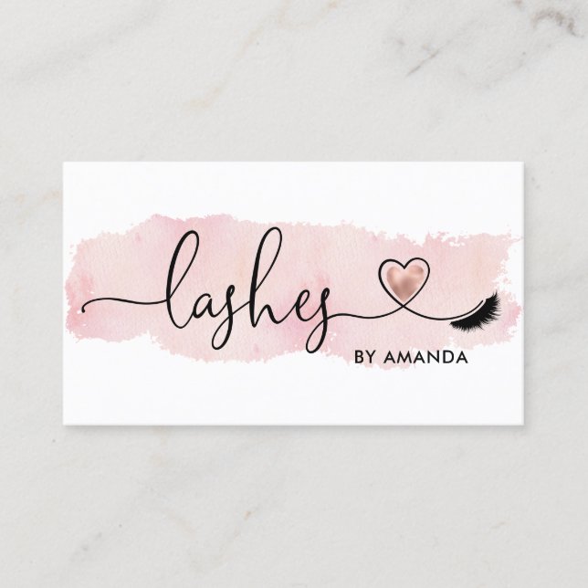 Carte De Visite Maquillage Artiste Eyebrow Eyes Lashes Coeur (Devant)