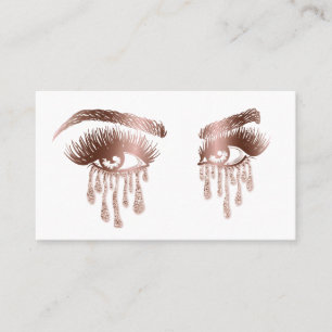 Carte De Visite Maquillage Artiste Eyebrow Eyes Lashes Rose Gold