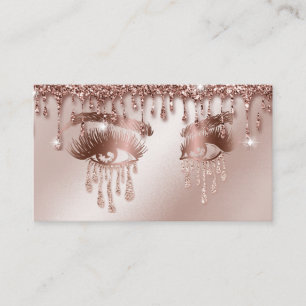 Carte De Visite Maquillage Artiste Eyebrow Eyes Lashes Rose Gold