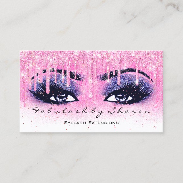 Carte De Visite Maquillage Artiste Eyebrow Lash Parties scintillan (Devant)