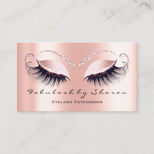 Carte De Visite Maquillage Artiste Eyebrow Lashes Extension Rose C