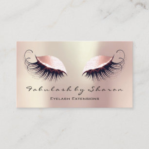 Carte De Visite Maquillage Artiste Eyebrow Lashes Extension Rose S
