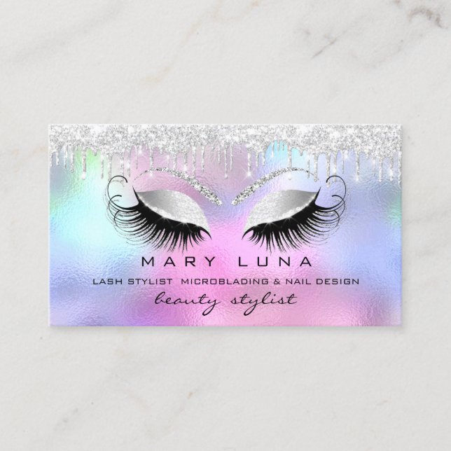 Carte De Visite Maquillage Artiste Eyebrows Lashes Lashes Drivers  (Devant)