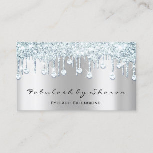 Carte De Visite Maquillage Artiste Eyelash Diamond Drives Gris Ble