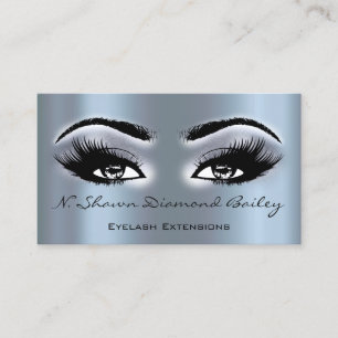 Carte De Visite Maquillage Artiste Eyelash Extension Smoky Blue El
