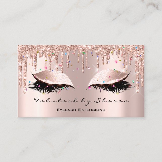 Carte De Visite Maquillage Artiste Eyelash Lashes Parties scintill (Devant)