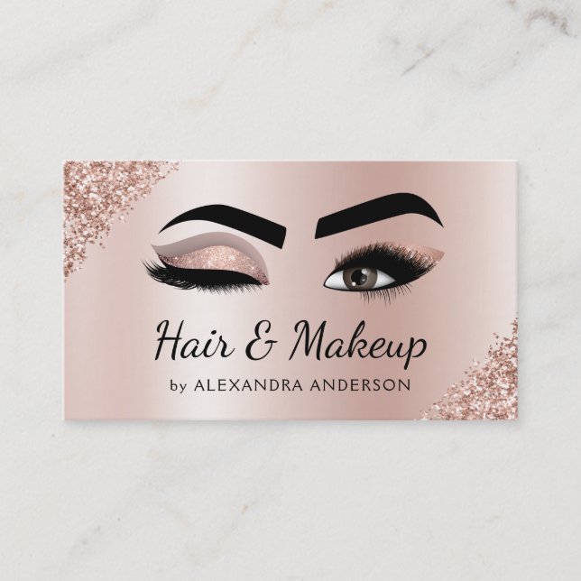 Carte De Visite Maquillage Artiste Eyelash Lashes Parties scintill (Devant)