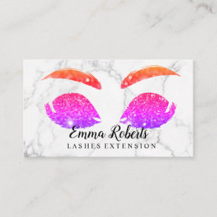 Carte De Visite Maquillage Artiste Eyelash Lashes Parties scintill