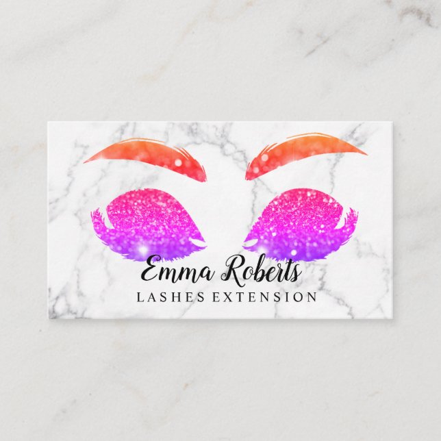 Carte De Visite Maquillage Artiste Eyelash Lashes Parties scintill (Devant)