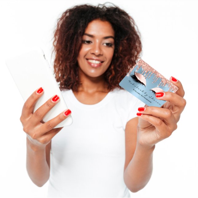 Carte De Visite Maquillage Artiste Eyelash Lashes Rose Drivers Blu (#MakeupMastery #EyelashElegance #RoseRadiance #DripDrama #BlueBoldness #RoyalRefinement #BusinessBlo)