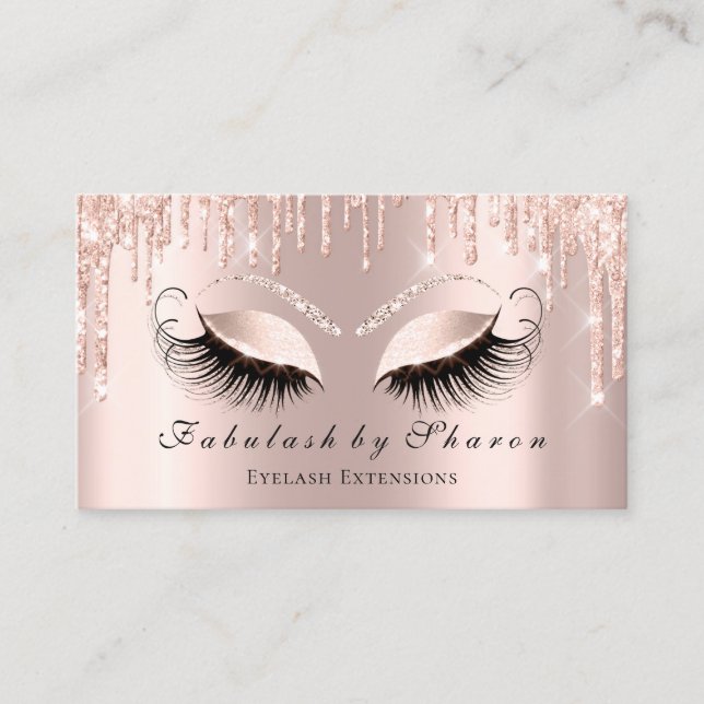 Carte De Visite Maquillage Artiste Eyelash Sparkly Eyes Parties sc (Devant)