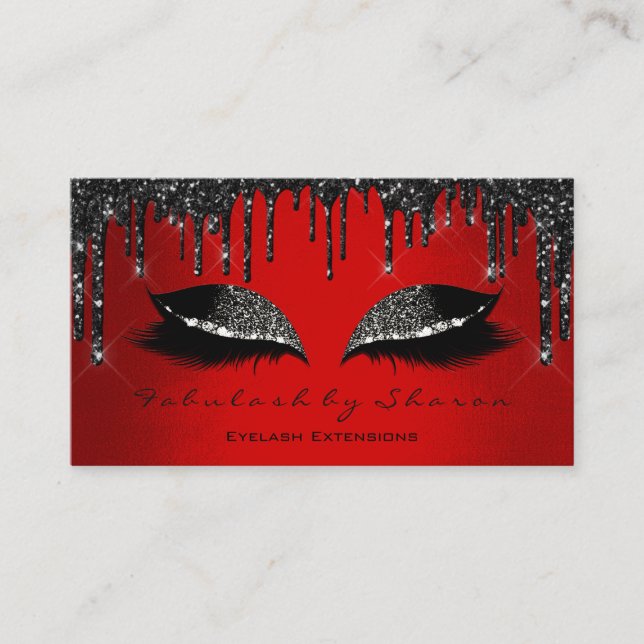 Carte De Visite Maquillage Artiste Eyelashes Extension Black Drive (Devant)