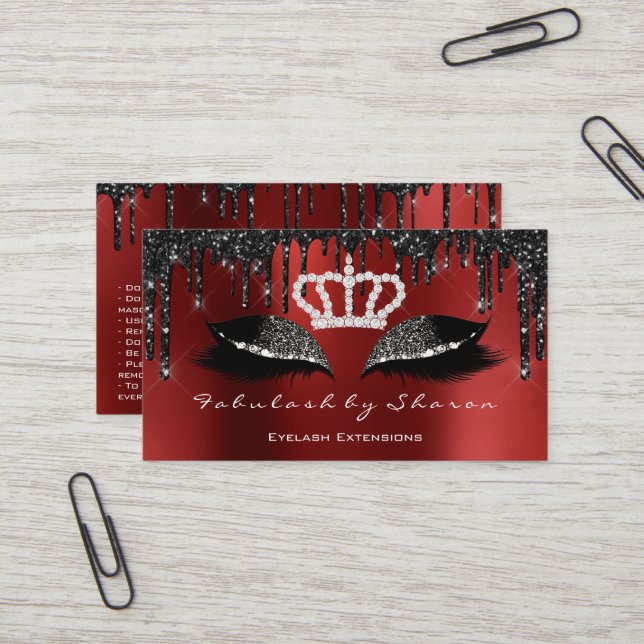 Carte De Visite Maquillage Artiste Eyelashes Extension Loyauté (Devant/Arrière en situation)