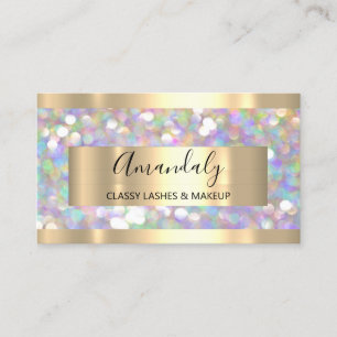 Carte De Visite Maquillage Artiste Eyelashes Gold Parties scintill
